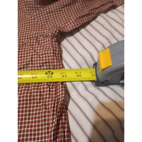 New Daniel Cremieux Collection Fine Italian Fabric Red Plaid Shirt Size Large L - Picture 12 of 13